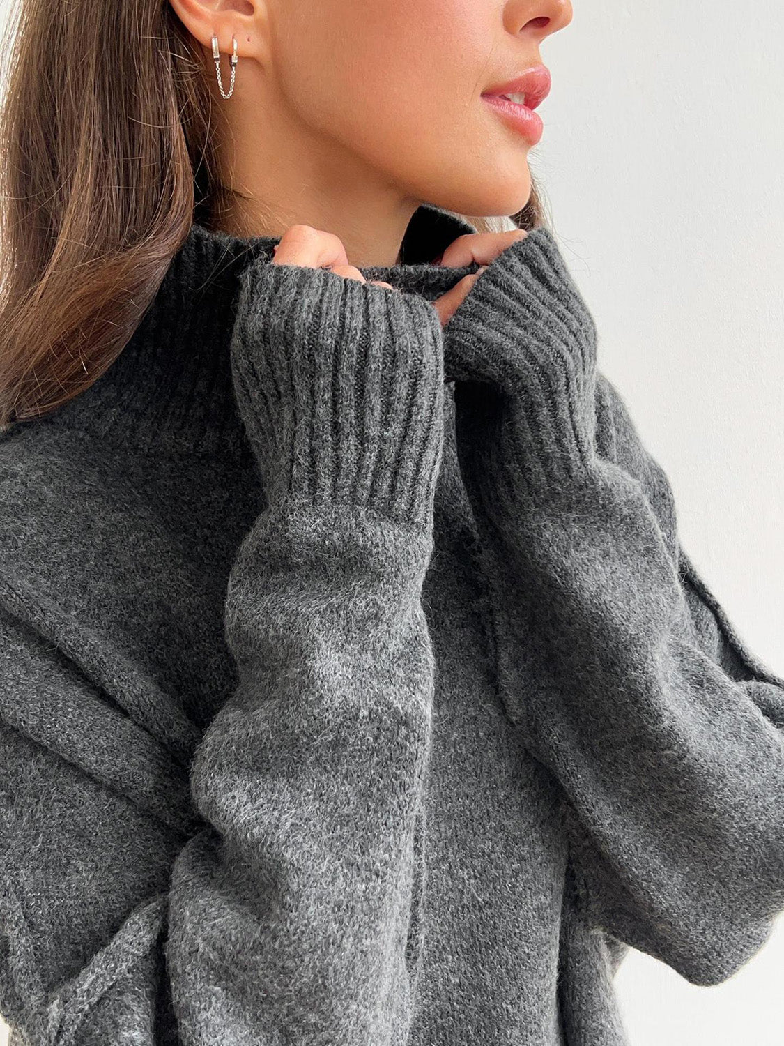 Anne Turtleneck Long Sleeve Top and Pants Sweater Set